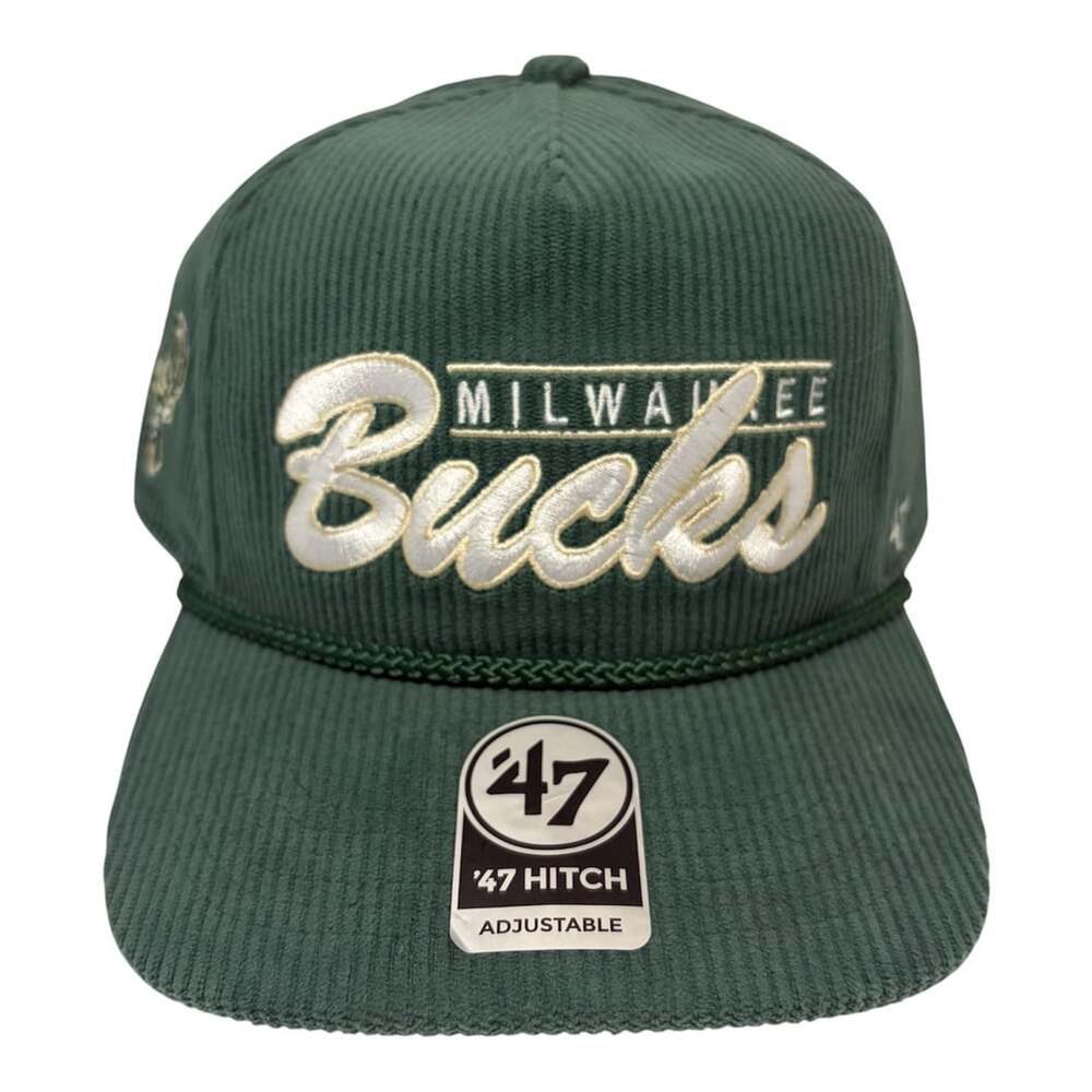 '47 Milwaukee Bucks Hitch Corduroy Adjustable Hat Green